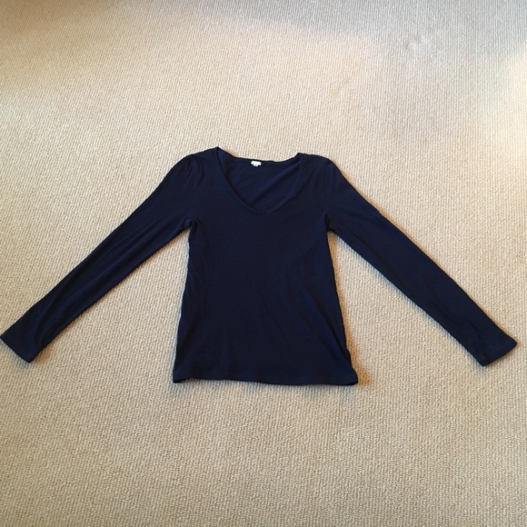 J. Crew Navy Long Sleeve Shirt, Size Medium - Picture 1 of 5